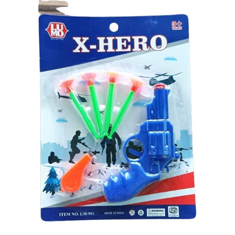 X-Hero Military Style Combat Shooting Gun Toys for Kids Age 3-4-5 Years with Vaccum Darts Double Gun Army Toy Guns Pack of 2
