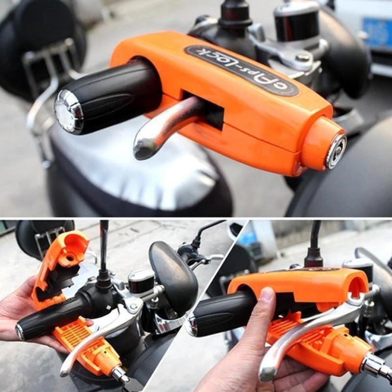Heavy Duty Bike Brake Lock – Secure Locking System with Handlebar and Brake Lever Grip