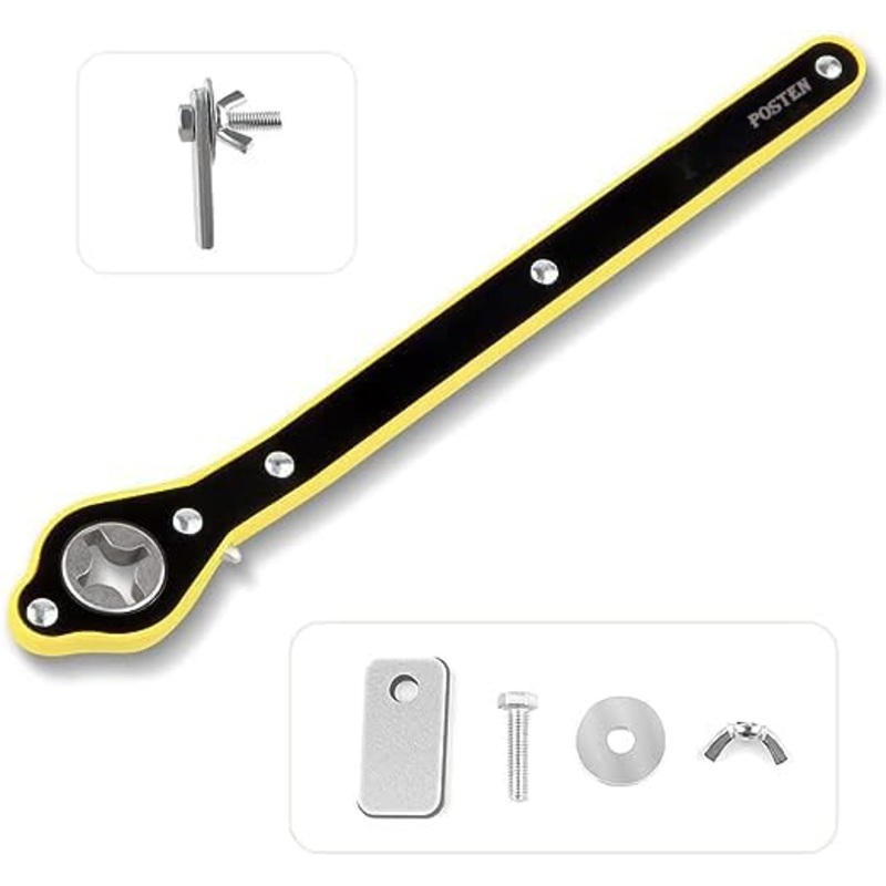 Heavy Duty Universal Car Jack Ratchet Wrench|360 forward and reverse knob Labor-Saving design|Scissor Jack Lift Speed Handle Tool|Jack Lug Handle Tool|Tire Wheel Jack Wrench