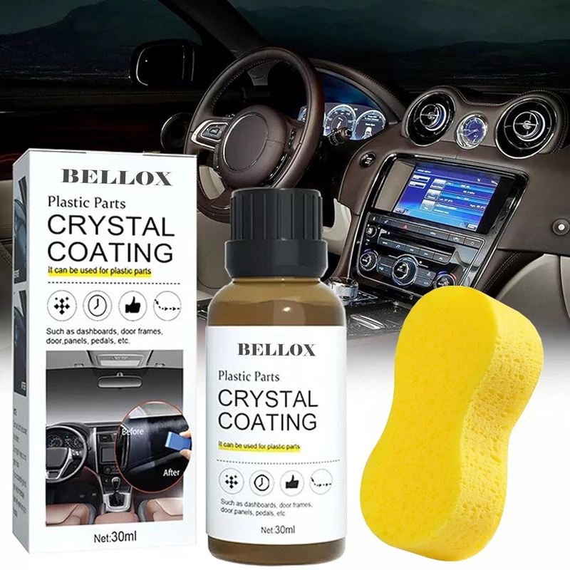 Crystal Coating for Car Bike Plastic Parts | 30ml PVC Restorer for Car Revitalizing Coating Agent | Car Maintenance Dashboard Plastic Parts | Crystal Coating Cleaner Polish Shining Accessories