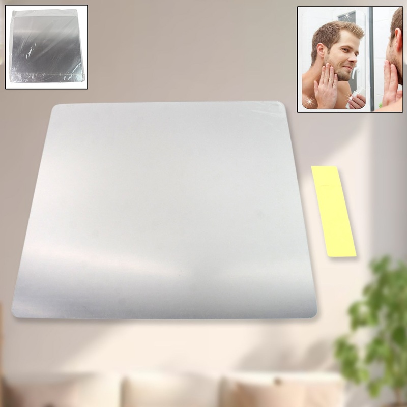Plastic Square 3D Mirror Wall Stickers (1 Pc / 30×30 Cm)