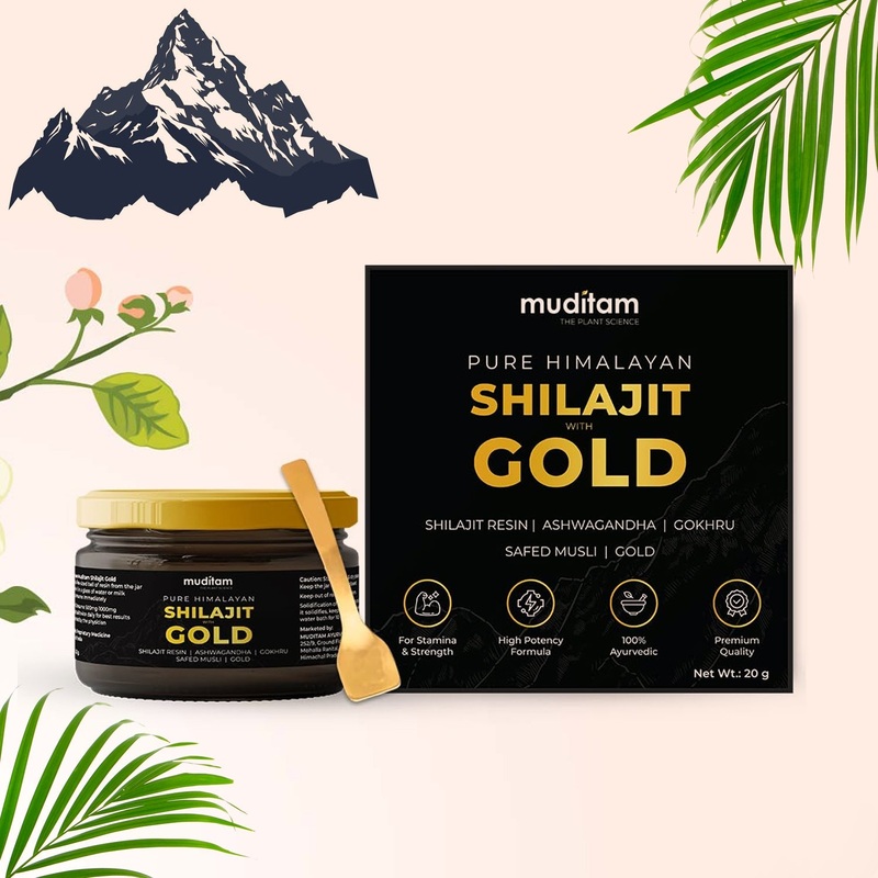Himalayan Shilajit Gold Resin  20g | Helps improve Stamina | Contains Gold