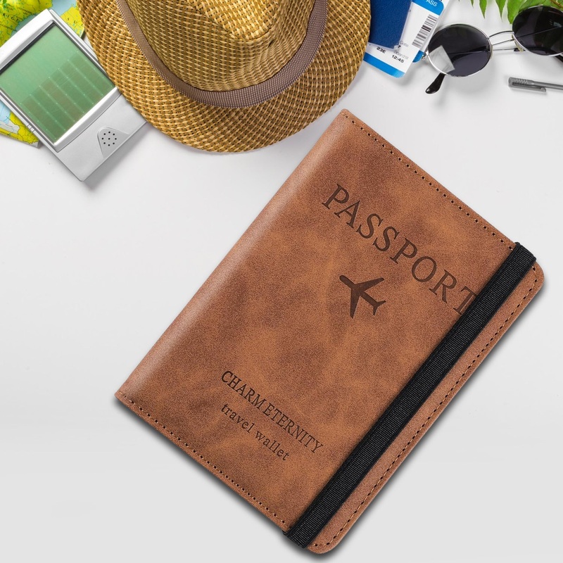 Passport Holder Cover PU Leather Travel Wallet case (1 Pc / 1511 Cm)