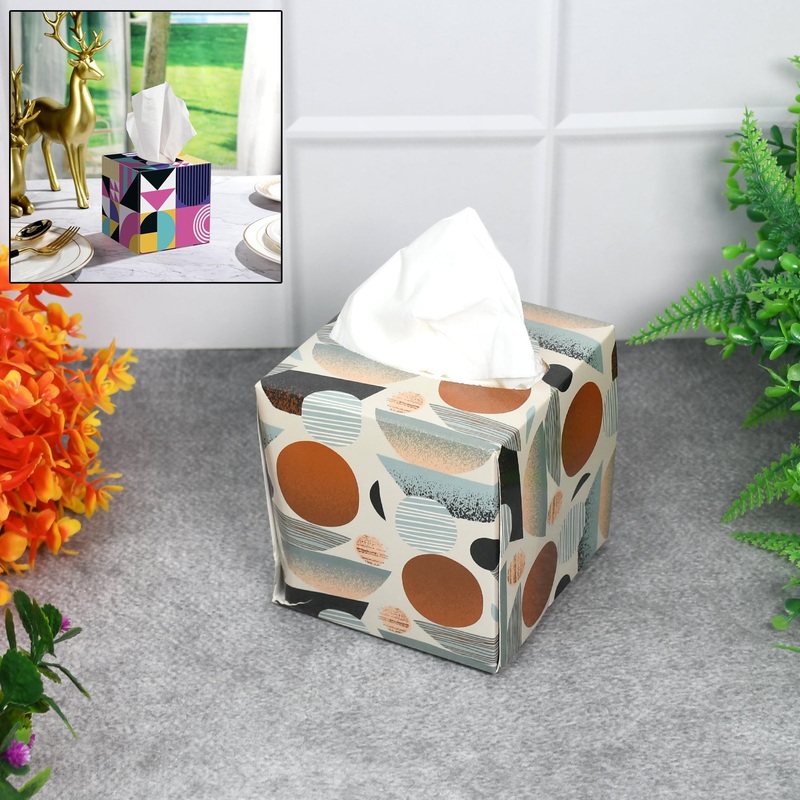 Tissues Cube Box  Stylish and Practical Tissue Holder for Home & Office (50 Pcs Set Approx)