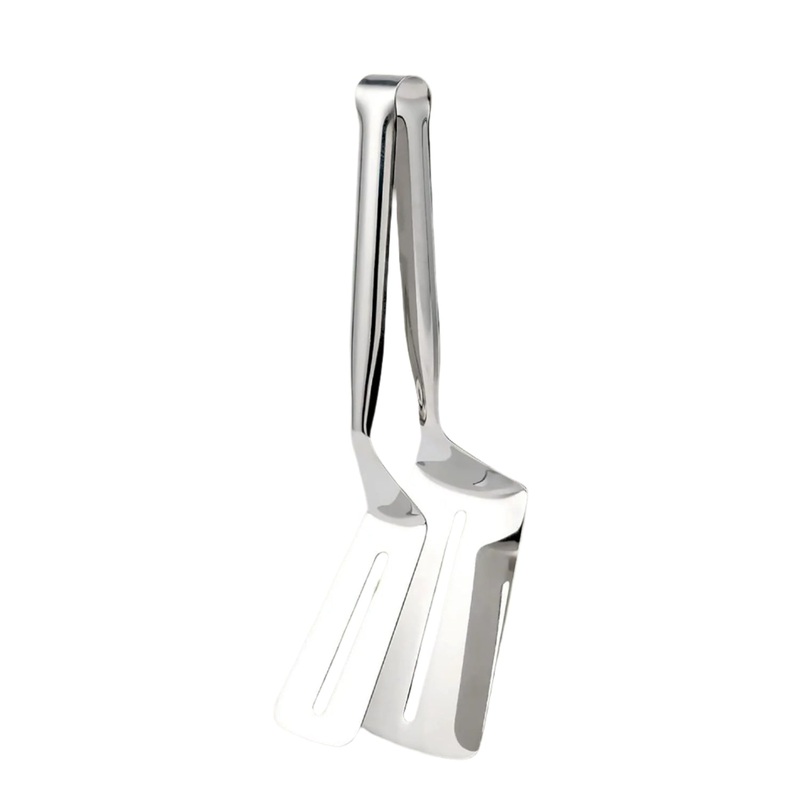 Stainless Steel Cooking Tong – Multifunctional Slotted Fish Double-Sided Spatula (1 Pc / 23 Cm)