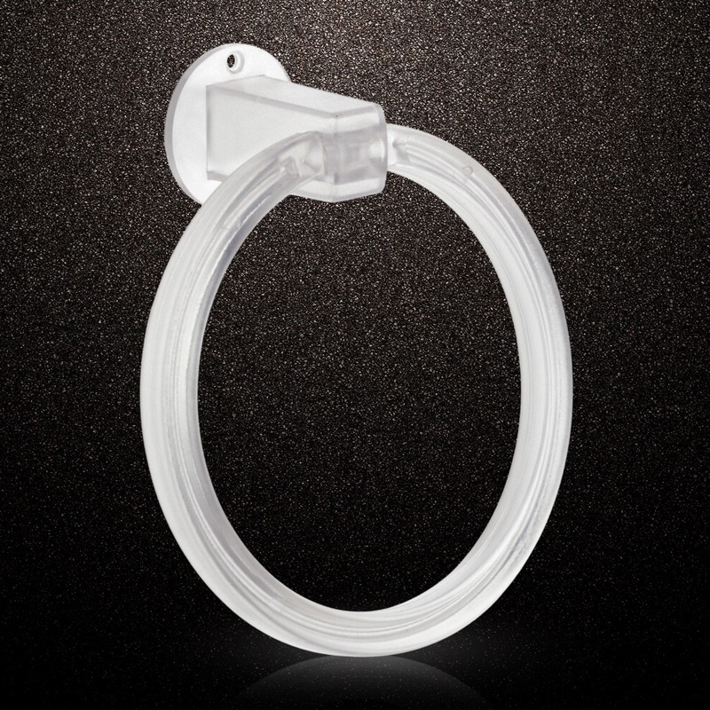 Unbreakable ABS Round Towel Ring Wall Mounted Stand / Holder (1 Pc)