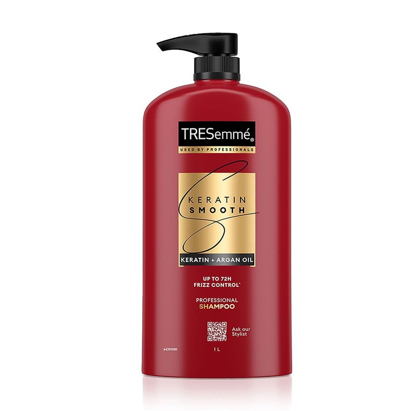 TRESemme Keratin Smooth Shampoo 580ml With Keratin Protein and Argan Oil | Salon-Like Smooth Hair | Up To 72H Frizz Control