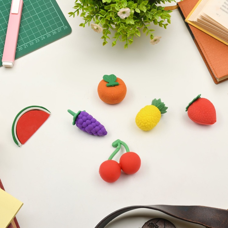 3D Mix Design Fancy & Colorful Erasers  Cute Novelty Eraser Set for Kids & School Prize (1 Set)