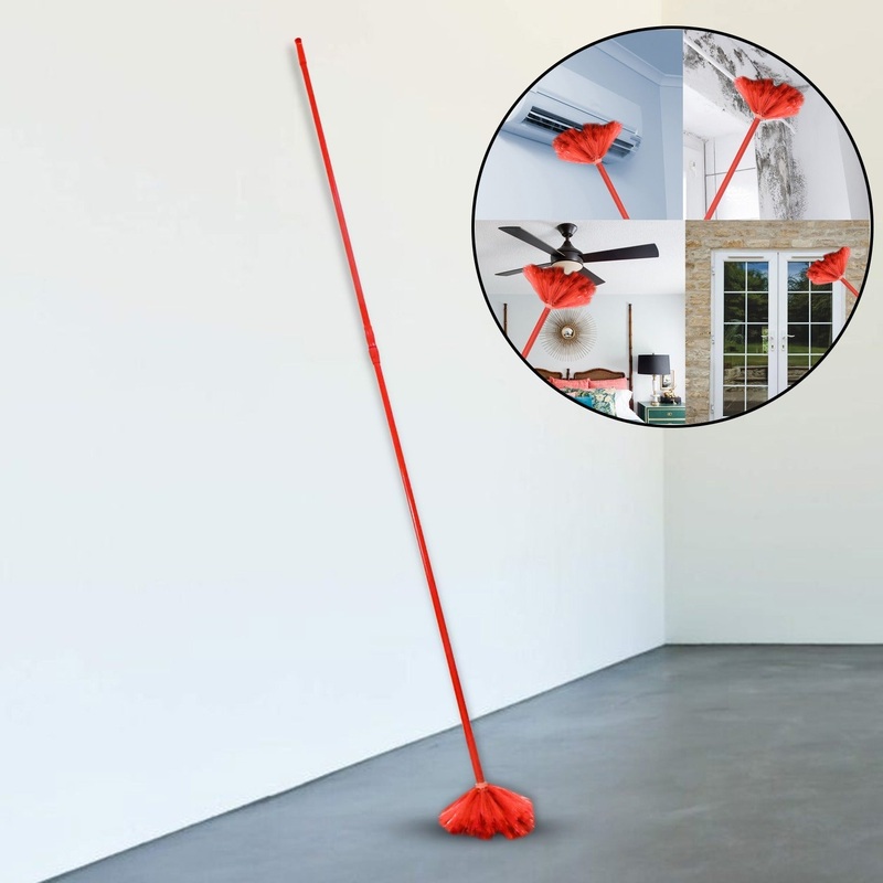 90-inch Metal Extendable Cobweb Brush  Ceiling, Fan & Light Dust Cleaning (MOQ: 3)