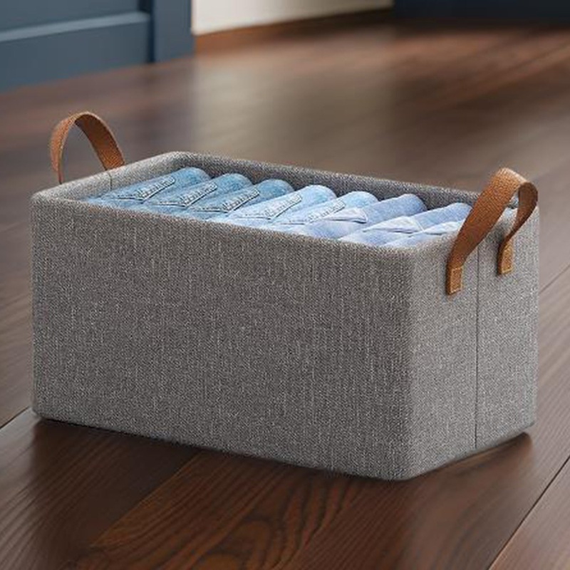 FOLDABLE CLOTH STORAGE BOX WITH HANDLES (4728 CM)