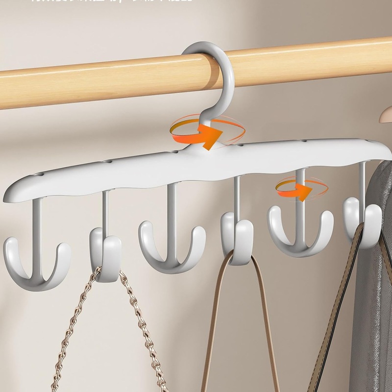 Rotatable Tank Top Hanger  Space Saving Closet Organizer for Dorms & Apartments (12-Hook)
