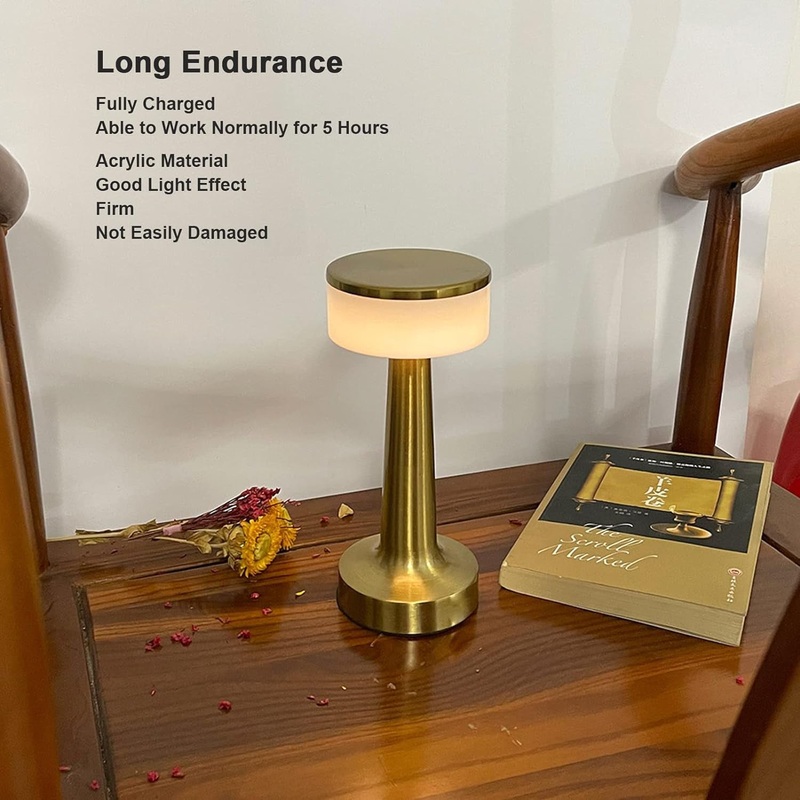 Touch LED Lamp  USB, 3 Colors, 3 Brightness Levels (1 Pc, Metal)