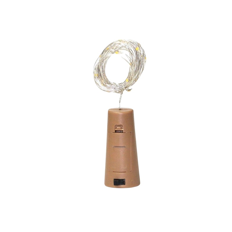 Wine Bottle Cork LED String Light  2M Cable, Battery Operated, Warm White (1 Pc)