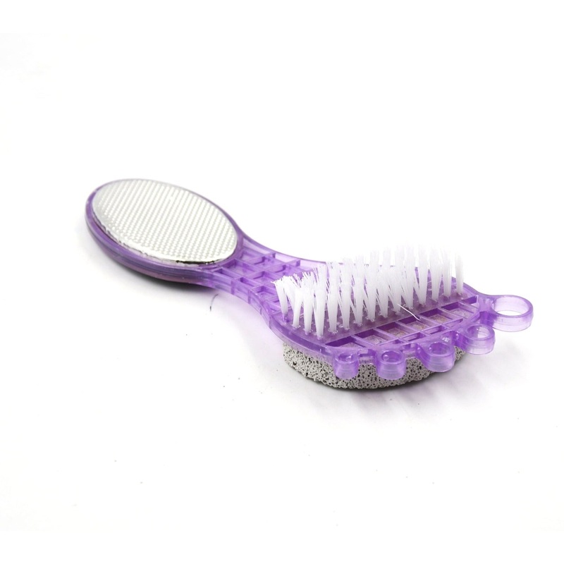 4 in 1 Pedicure Tool  Pumice, Brush, Scrubber & File for Soft Feet