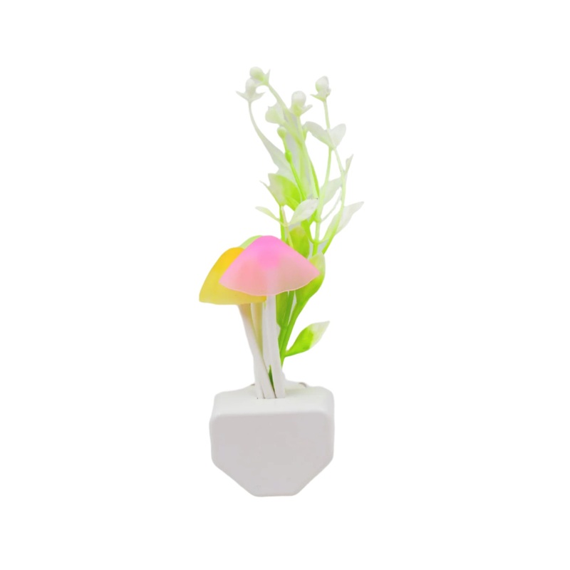 Fancy LED Mushroom Night Light  Color Changing Automatic On / Off Light Sensor Lamp for Kids