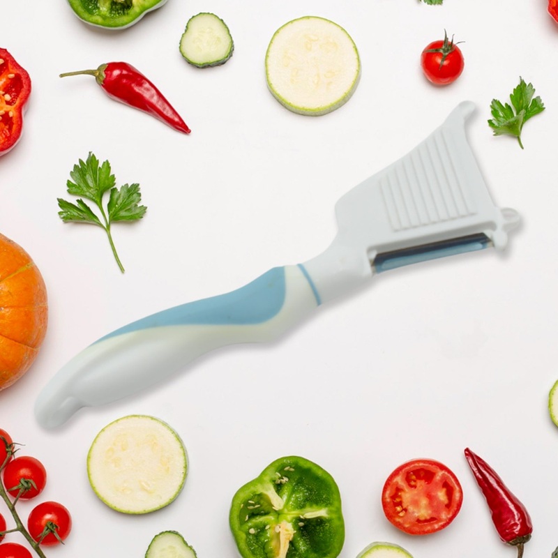 Multipurpose Peeler Brush  Stainless Steel Peeler with Cleaning Brush (1 Pc)