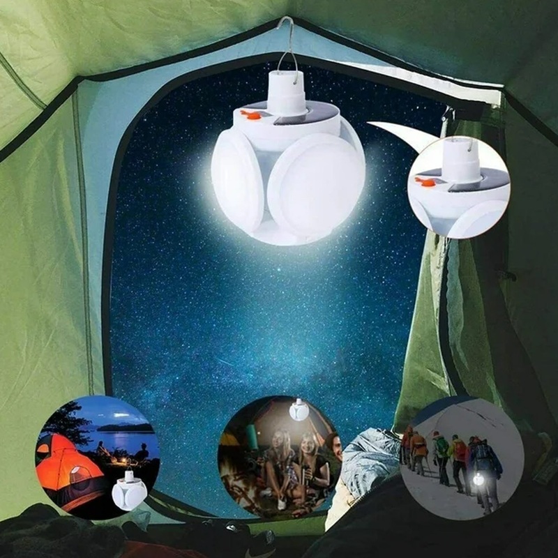 Solar Multi-Functional Emergency LED Light  USB Rechargeable, 5 Modes, Foldable, SOS & IP65 Waterproof