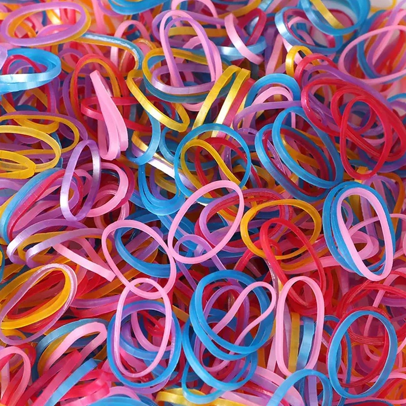 Unbreakable Nylon Rubber Bands  Reusable Elastic for Office, Home & School (50 GM, Multicolor, 0.75-Inch)