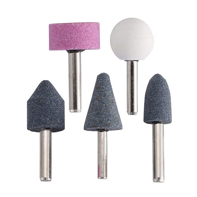 ‘-5 Pcs Shank Abrasive Mounted Stone (Multicolour)