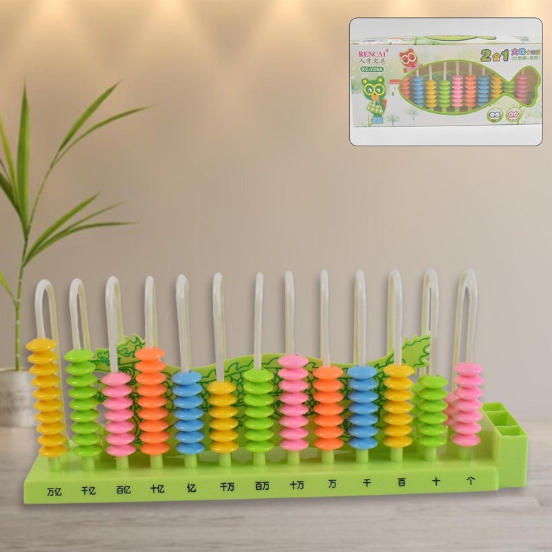 Abacus 13 Rods Counting Abacuses Toy Bead Educational Tools (1 Set)