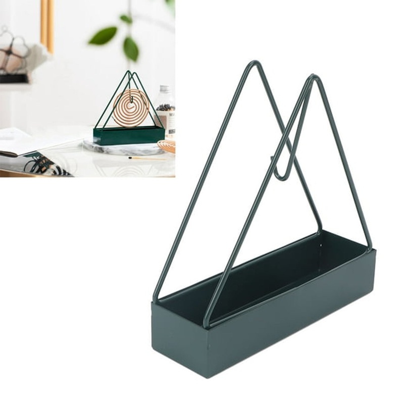 Triangular Iron Mosquito Coil Holder  Stylish Outdoor Incense Holder