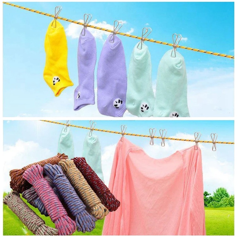 Heavy Duty Drying Nylon Clothesline  Portable & Sturdy (10 Meter)