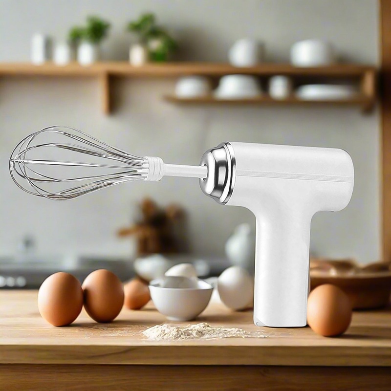 Wireless Portable Hand Mixer – Rechargeable Handheld Whisk Beater for Baking & Blending (2pc)