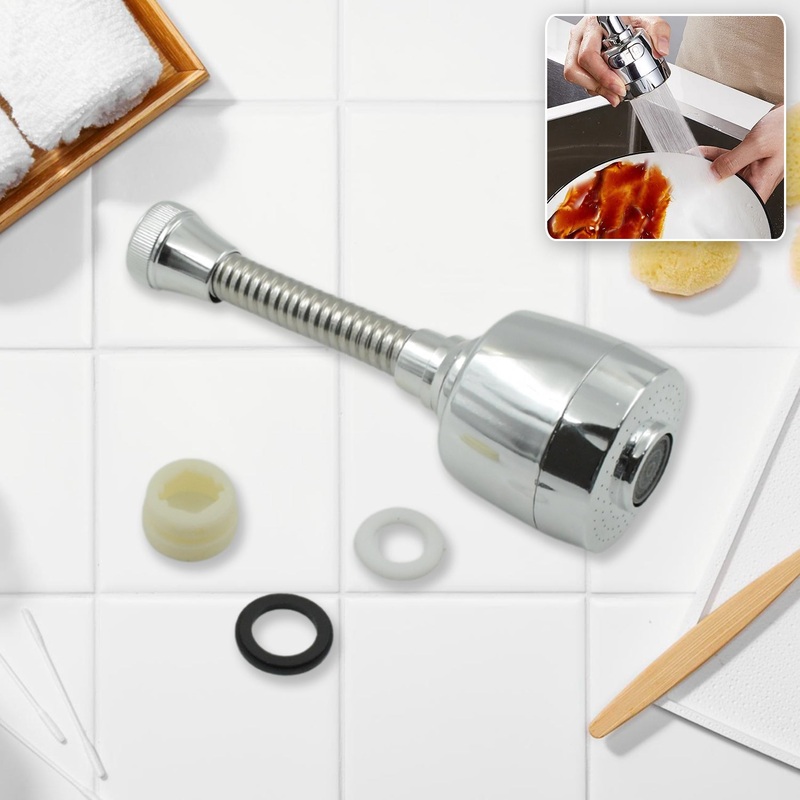360 Rotating Faucet Sprayer  Water-Saving Splash-Proof Aerator for Kitchen & Bathroom (6 Inch)