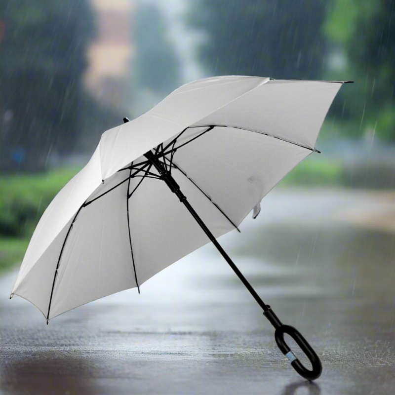 Foldable UV & Rain Umbrella with C-Shaped Handle  Kids (1 Pc / Mix Color)