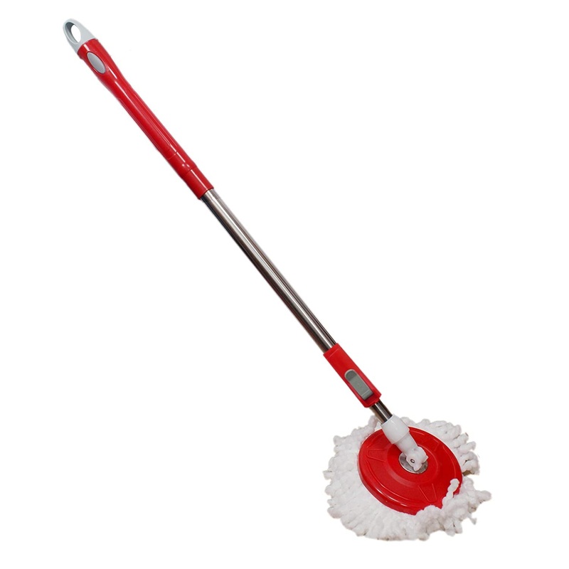 Home Cleaning Stainless Steel 360 Rotating Pole – Microfiber Mop with Adjustable Rod Stick