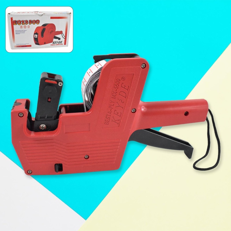 Handheld 8-Digit Plastic Price Tag Gun  Ideal for Retail & Market Price Tagging