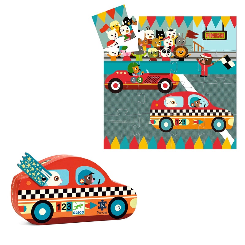 Silhouette 16 Piece Puzzle – Racing Car