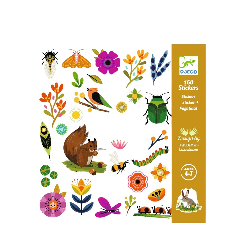 160 Stickers On Sheets – Garden