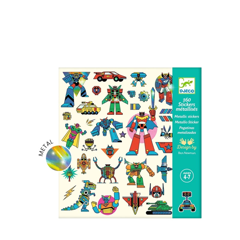 160 Stickers On Sheets – Robots