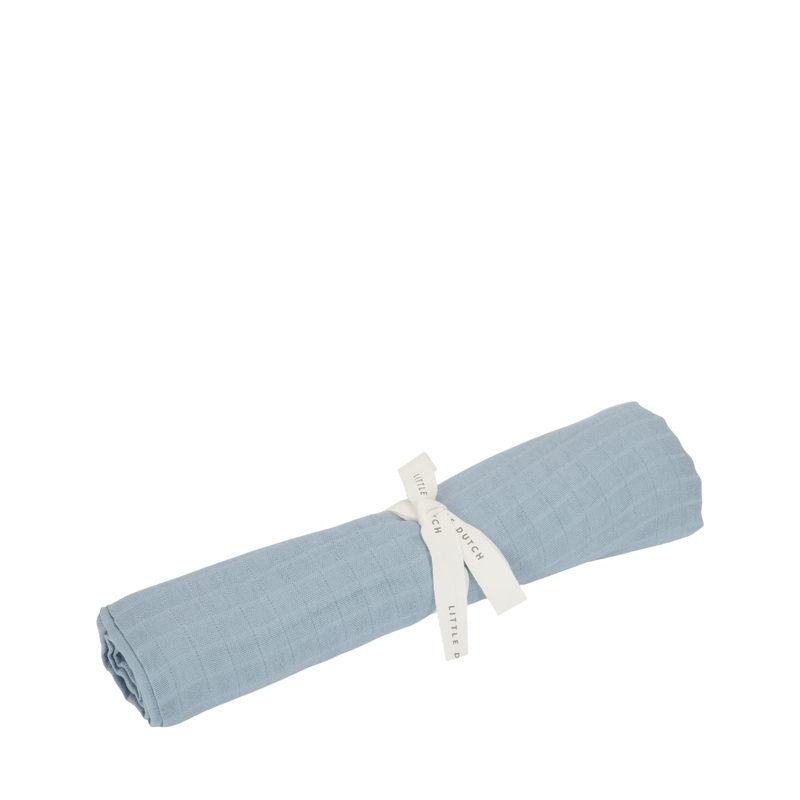 Swaddle Muslin 120cm x 120cm – Pure Denim Blue