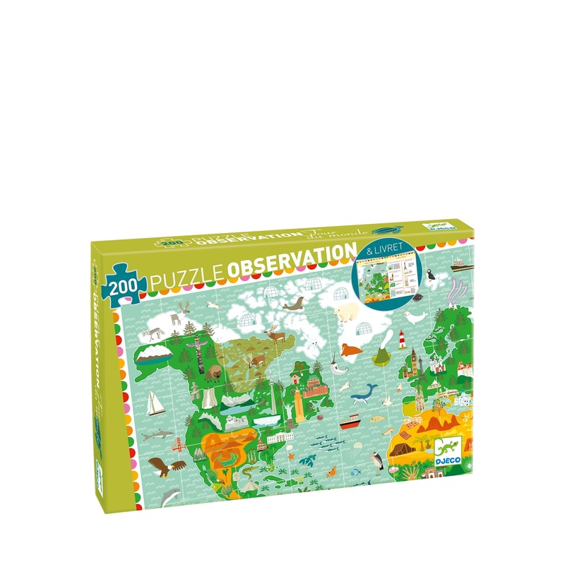 200 Piece Puzzle and Booklet – Around The World