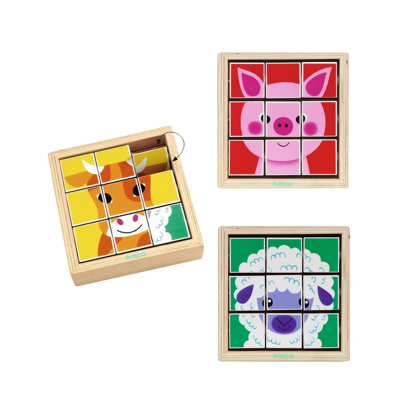 Wooden Blocks Puzzle – Farm Animals