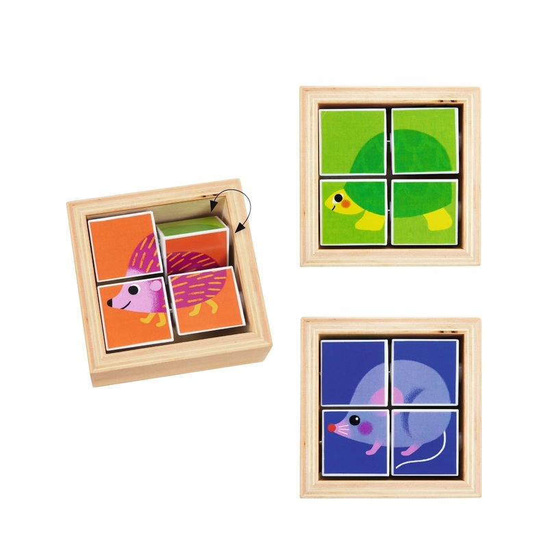 Wooden Blocks Puzzle – Small Animals