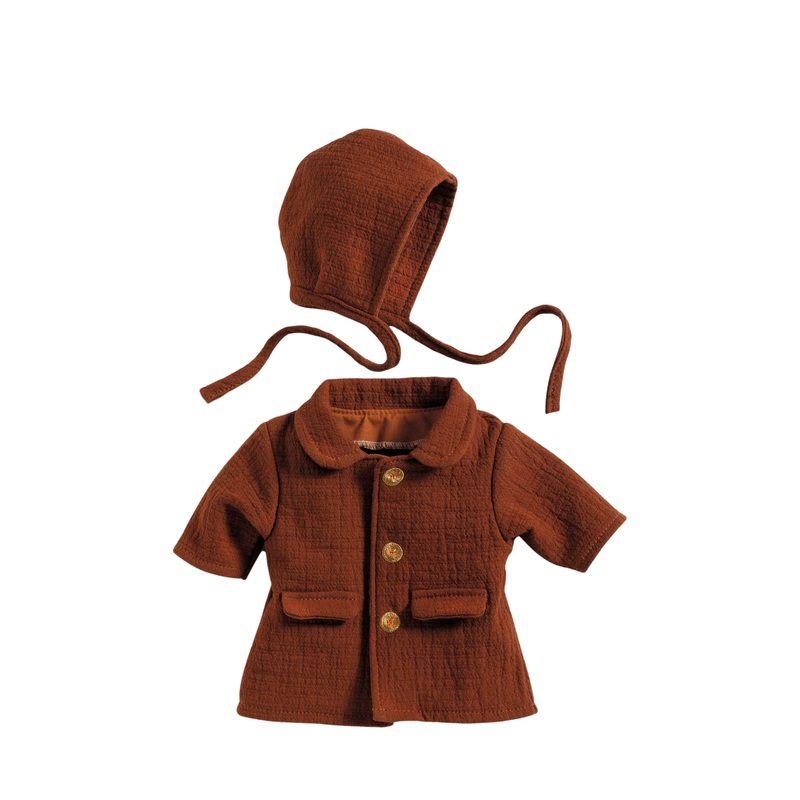 Doll Outfit Set 34cm – Brown Coat and Hat