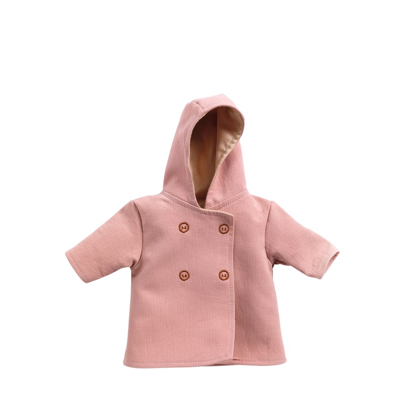 Doll Outfit Set 34cm – Pink Hooded Coat