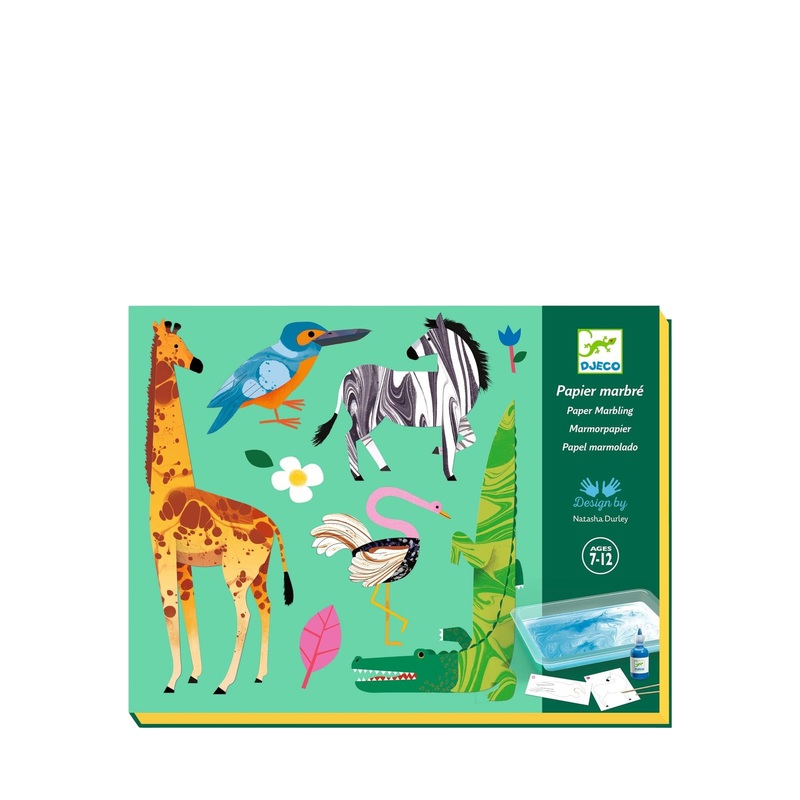 Marble Painting – Jungle Animals