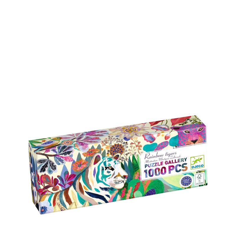 1000 Piece Puzzle Gallery – Rainbow Tigers