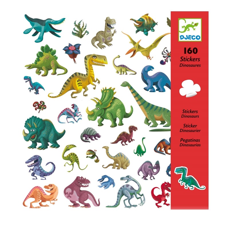 160 Stickers On Sheets – Dinosaurs