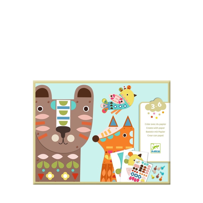 Paper Collage Craft Set – 3 Giant Animals