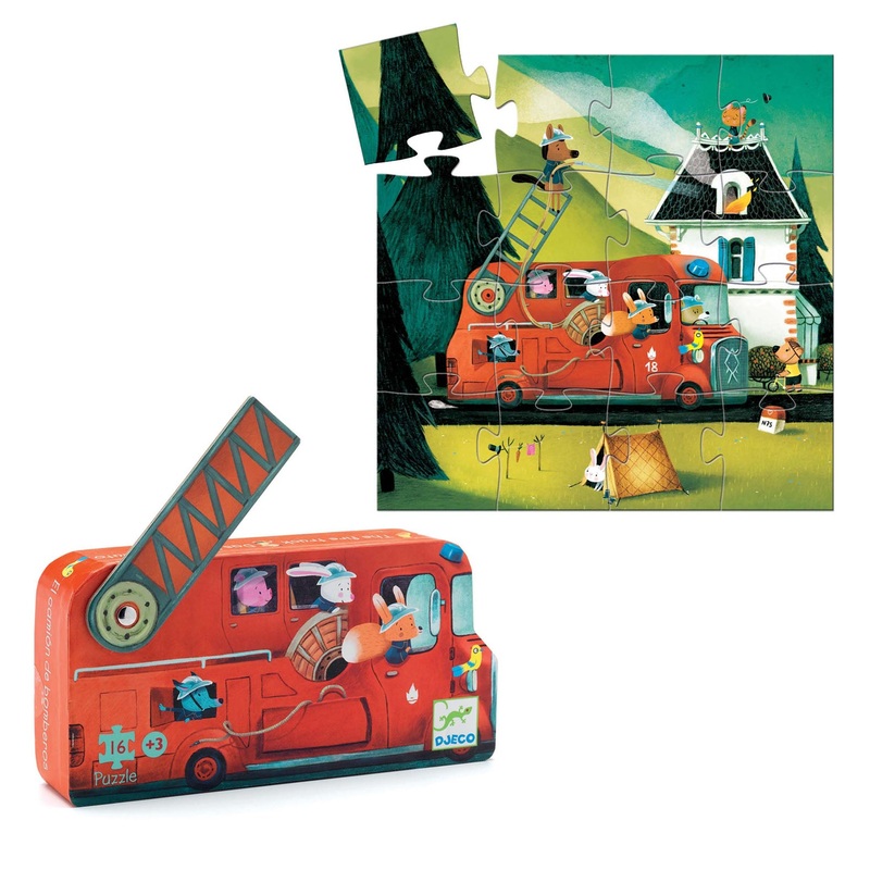 Silhouette 16 Piece Puzzle – The Fire Truck