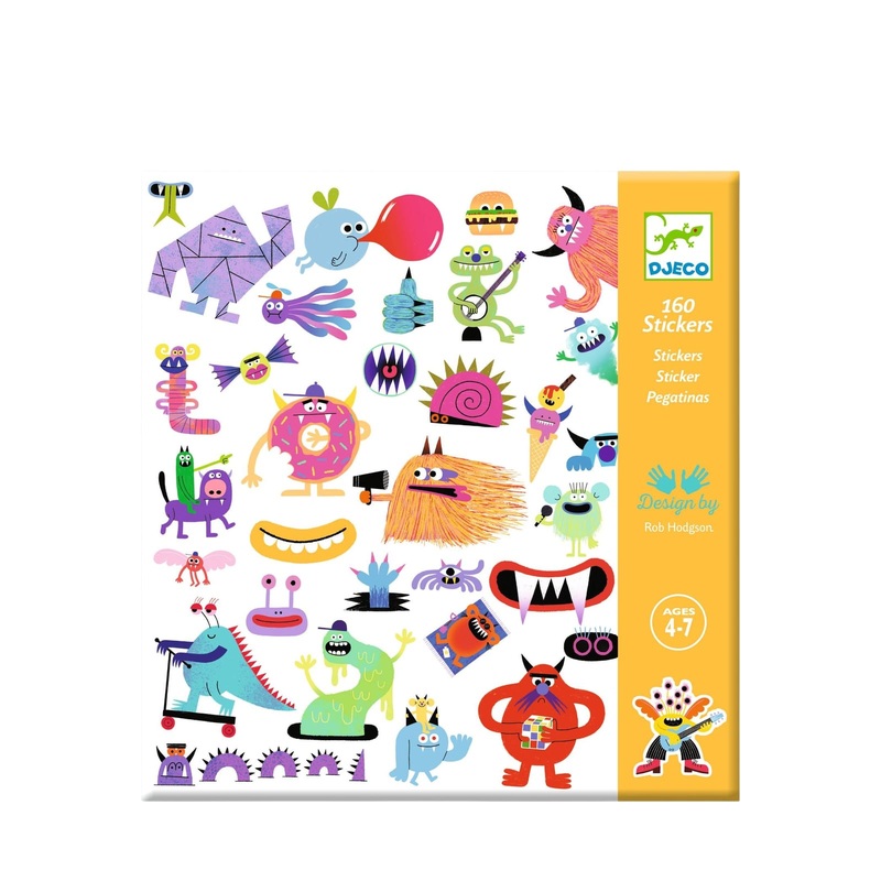 160 Stickers On Sheets – Monsters
