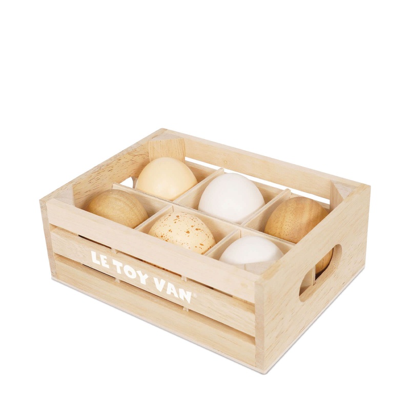 Wooden Crate – Farm Eggs Half Dozen