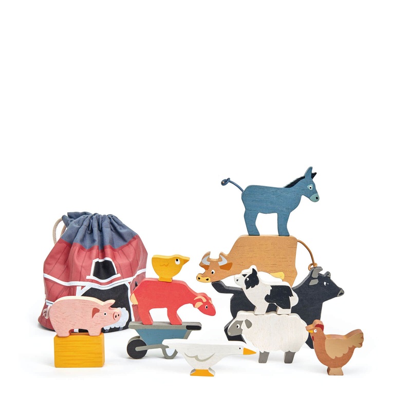 Wooden Stacking Farmyard Animals