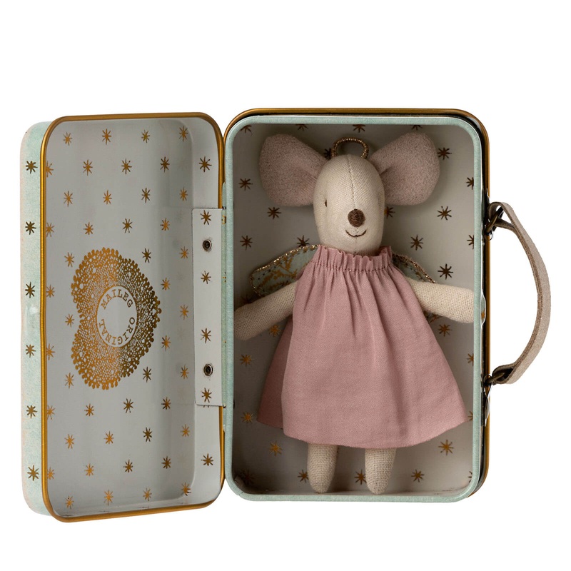 Angel Mouse In Suitcase