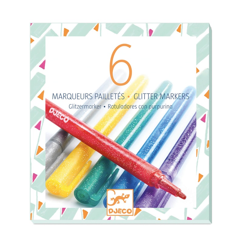 6 Glitter Markers